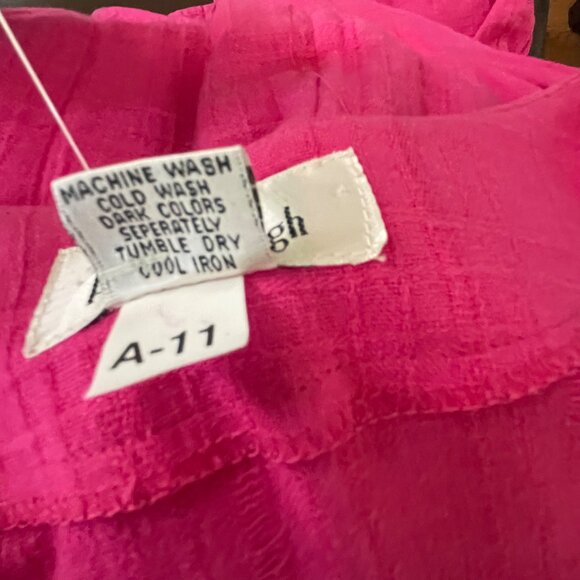 Vintage Patricia Leigh Pink Linen Midi Shift Button Down Dress Plus Size 4X u - Picture 7 of 7